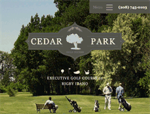 Tablet Screenshot of cedarparkgolf.com